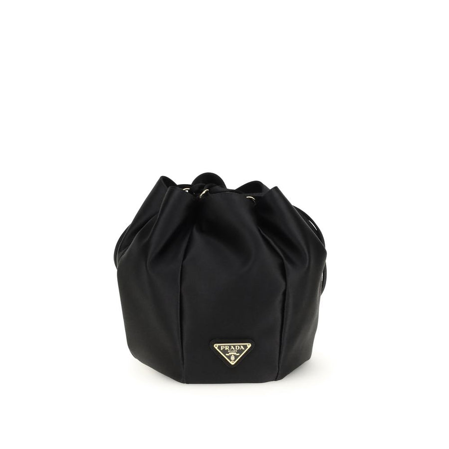 Prada 100% Silk bucket bag in black