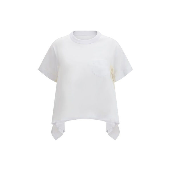 Sacai 100% Cotton t-shirt in white