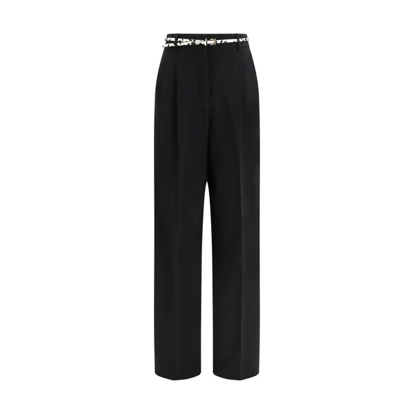 Max Mara 71% Triacetate trousers in black