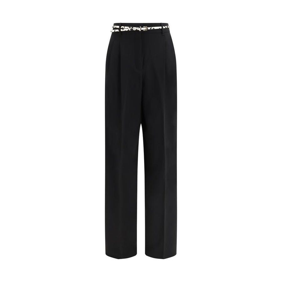 Max Mara 71% Triacetate trousers in black