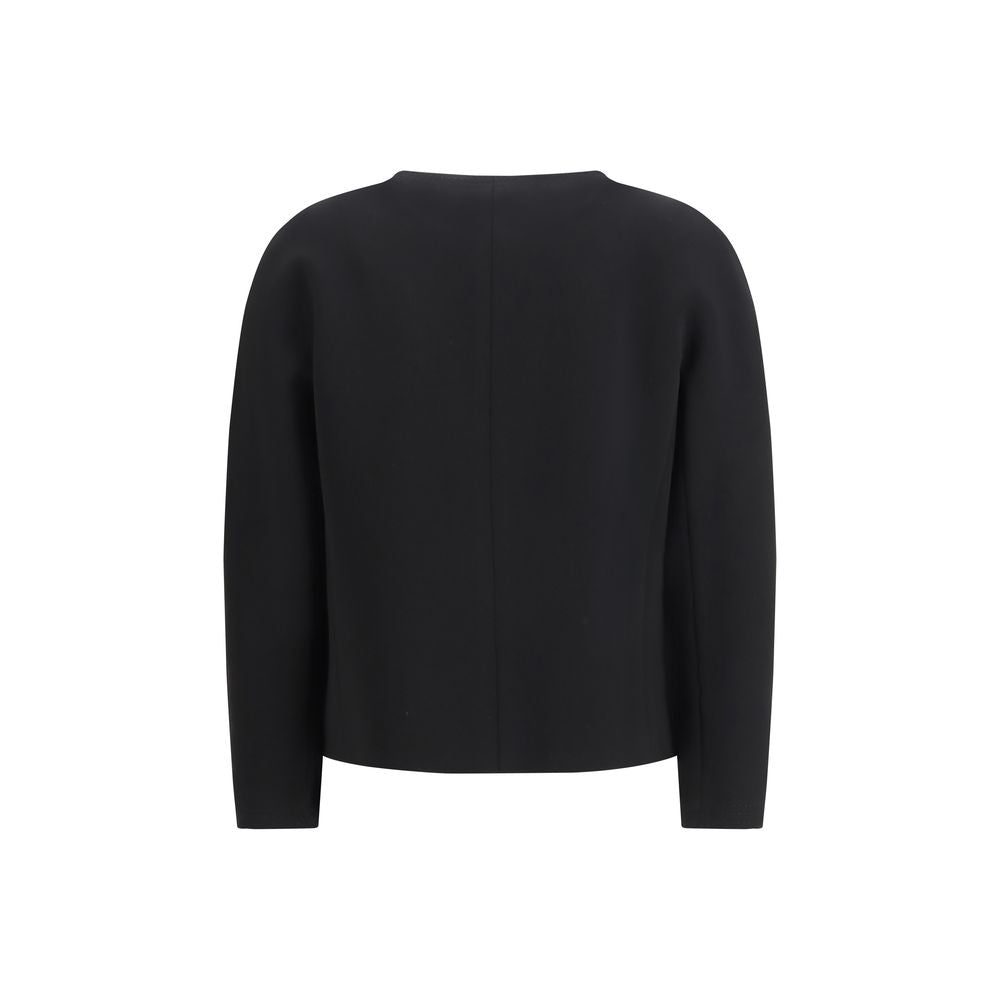 Max Mara OUTER 71% Triacetate 29% Polyester INNER 70% Acetate 30% Polyester jacket in black — view 2