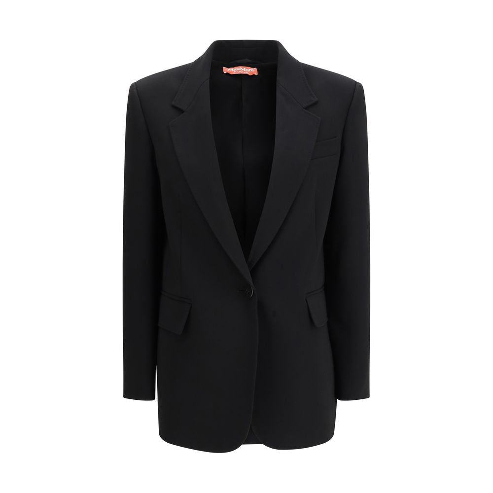 Max Mara 71% Triacetate blazer in black