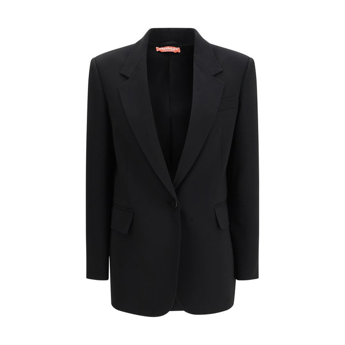 Max Mara 71% Triacetate blazer in black