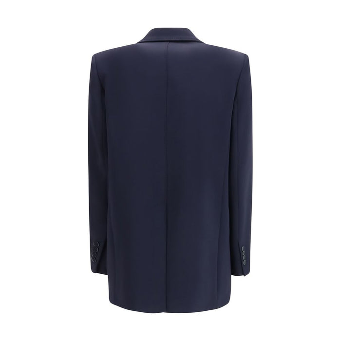 Max Mara 71% Triacetate blazer in navy — view 2