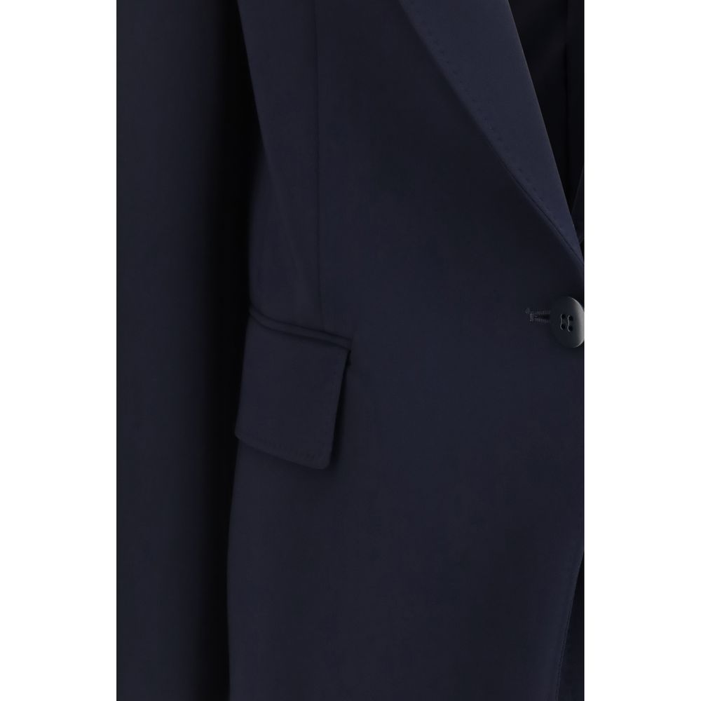 Max Mara 71% Triacetate blazer in navy — view 3