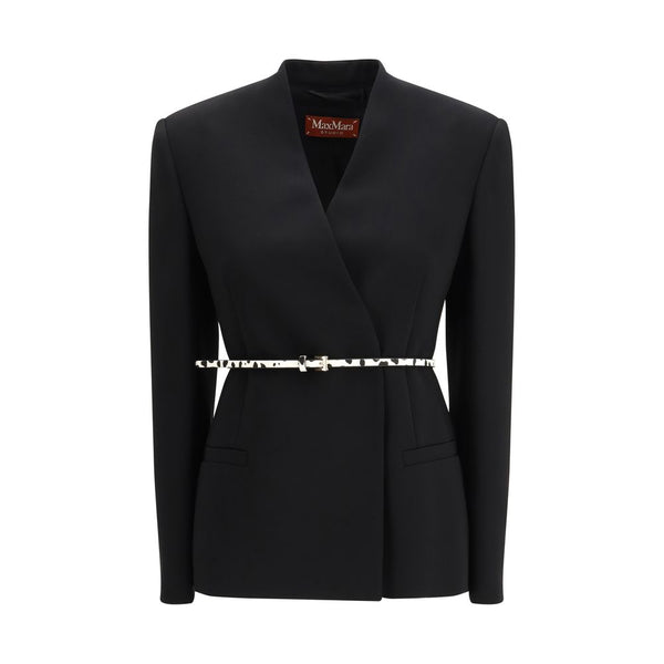 Max Mara 71% Triacetate blazer in black