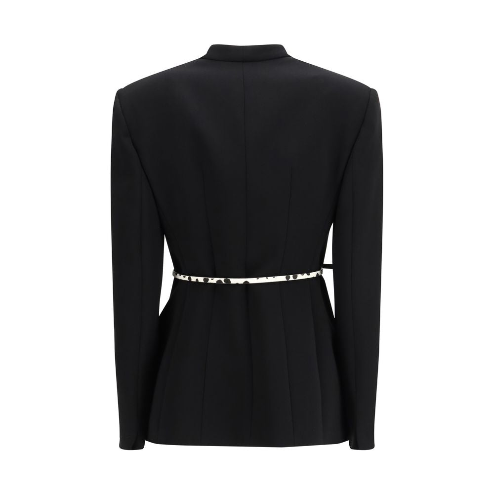 Max Mara 71% Triacetate blazer in black — view 2