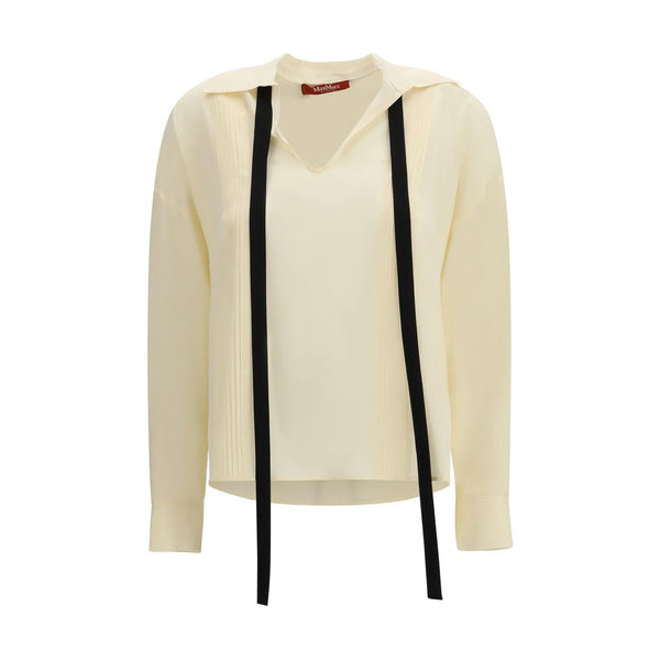 Max Mara 100% Silk blouse in beige