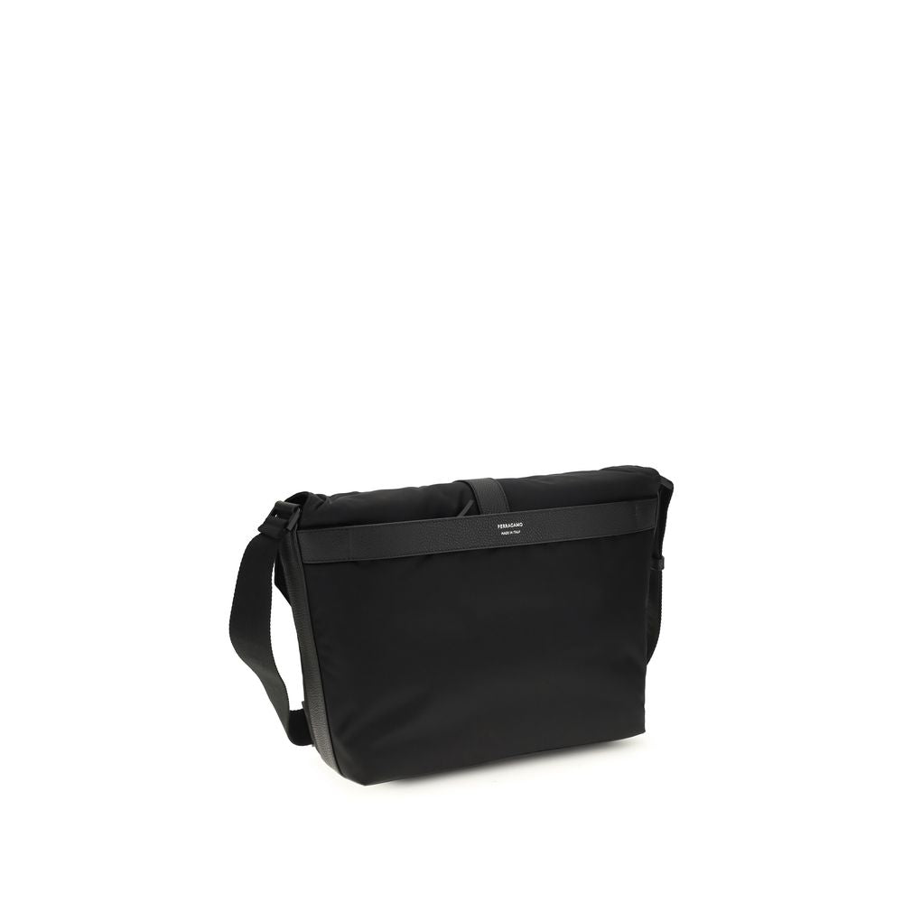 Ferragamo 100% Nylon shoulder bag in black — view 3
