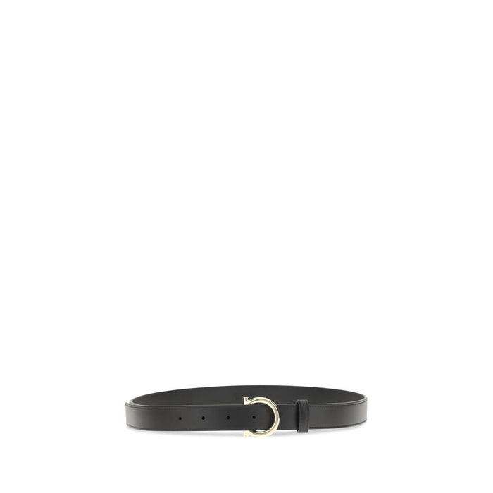 Ferragamo 100% Calf Leather Bos Taurus belt in black — view 2