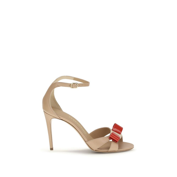 Ferragamo 100% Calf Leather Bos Taurus sandal in beige