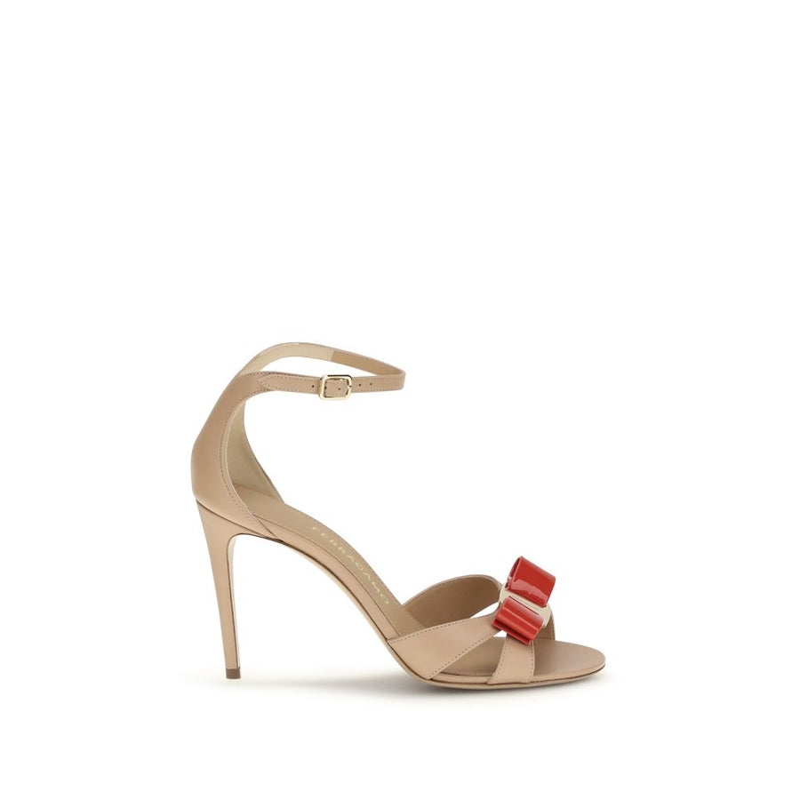 Ferragamo 100% Calf Leather Bos Taurus sandal in beige