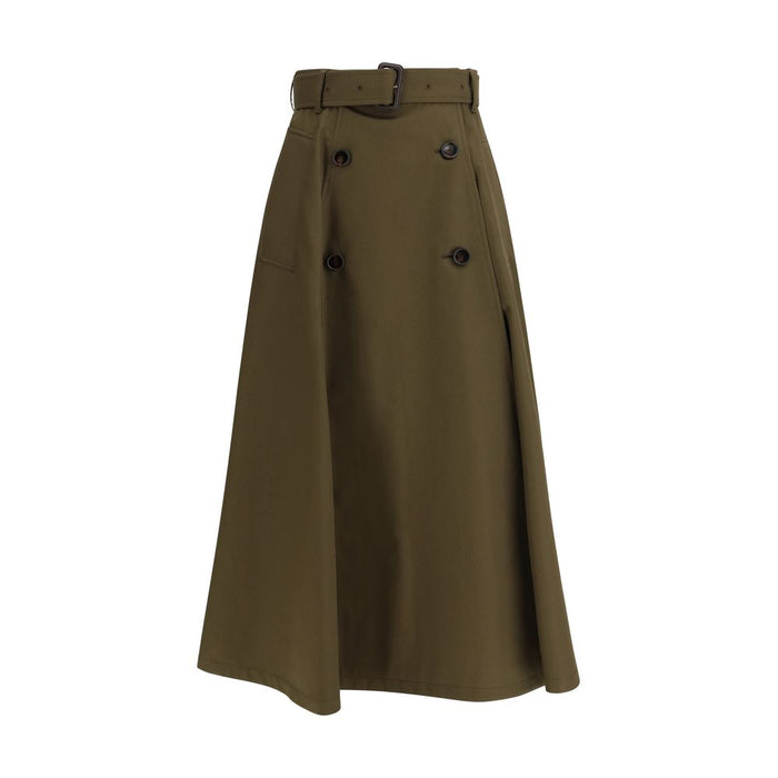 Burberry 100% Cotton skirt in brown