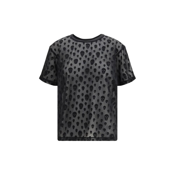 Alexander McQueen 51% Polyamide t-shirt in black