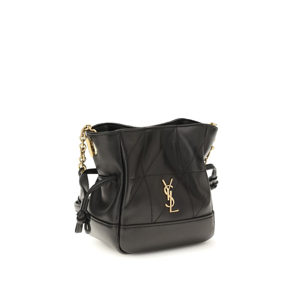 Saint Laurent 100% Lambskin leather shoulder bag in black — view 2