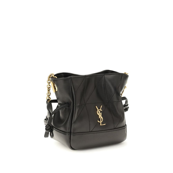 Saint Laurent 100% Lambskin leather shoulder bag in black — view 2