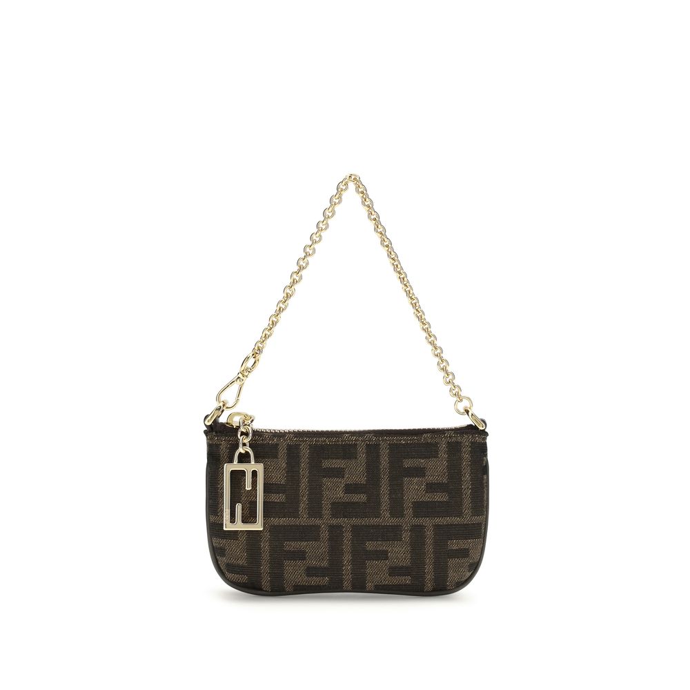 Brown Polyester Shoulder Bag