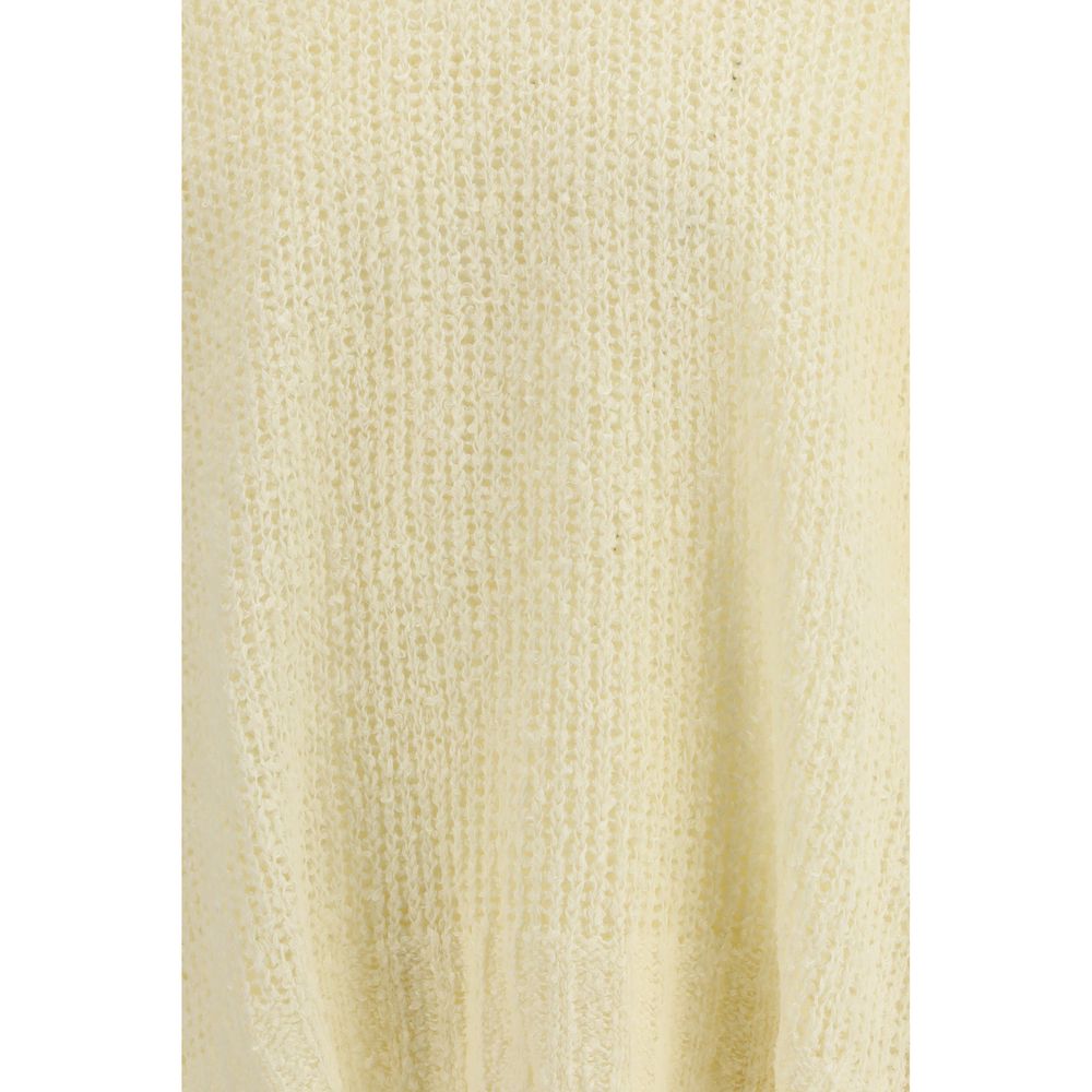 Jil Sander 100% Linen sweater in beige — view 3