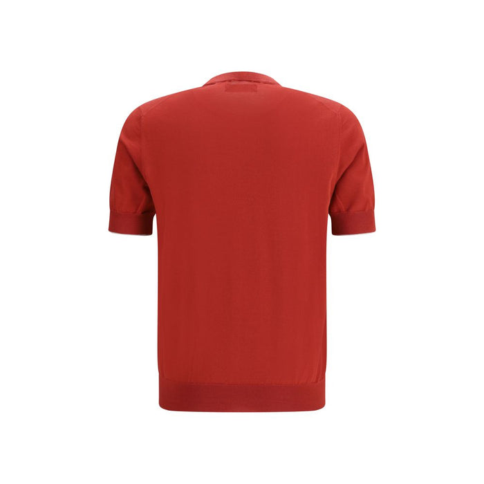Brunello Cucinelli 100% Cotton t-shirt in red — view 2