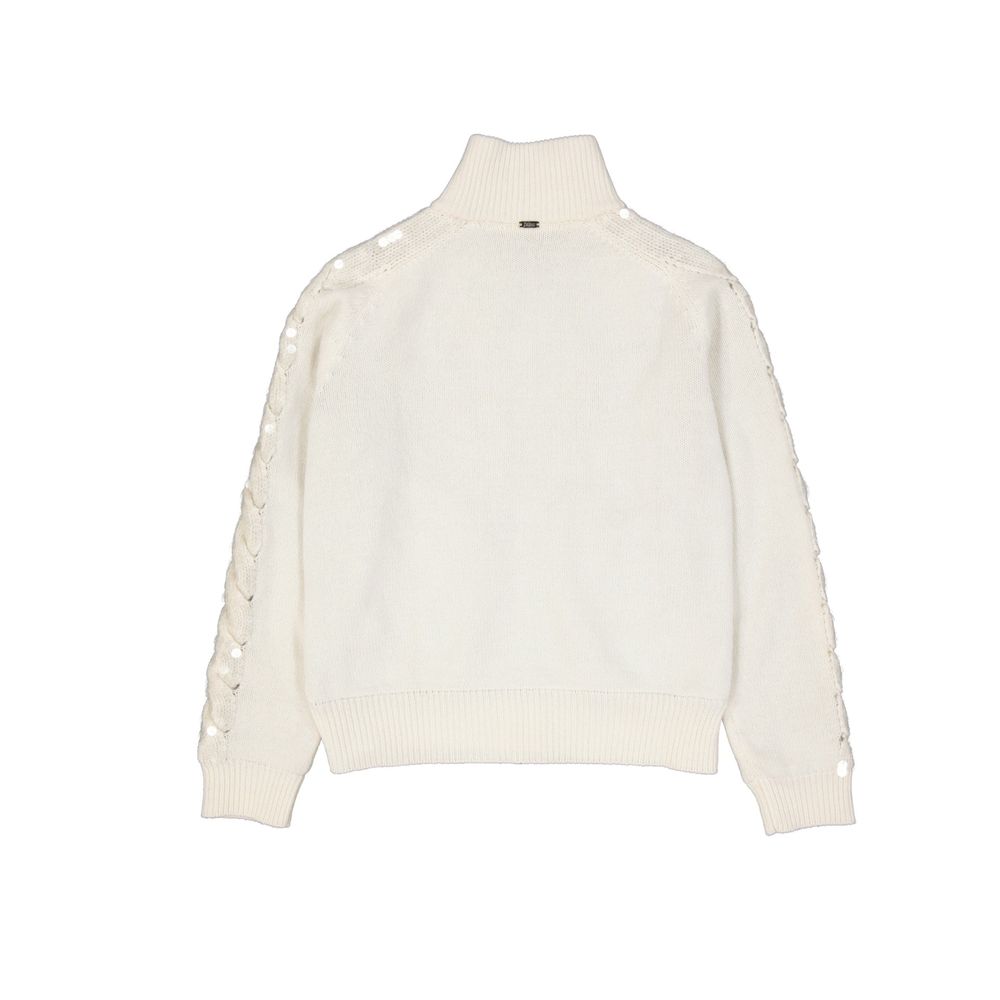 Herno 100% Cashmere cardigan in white — view 3