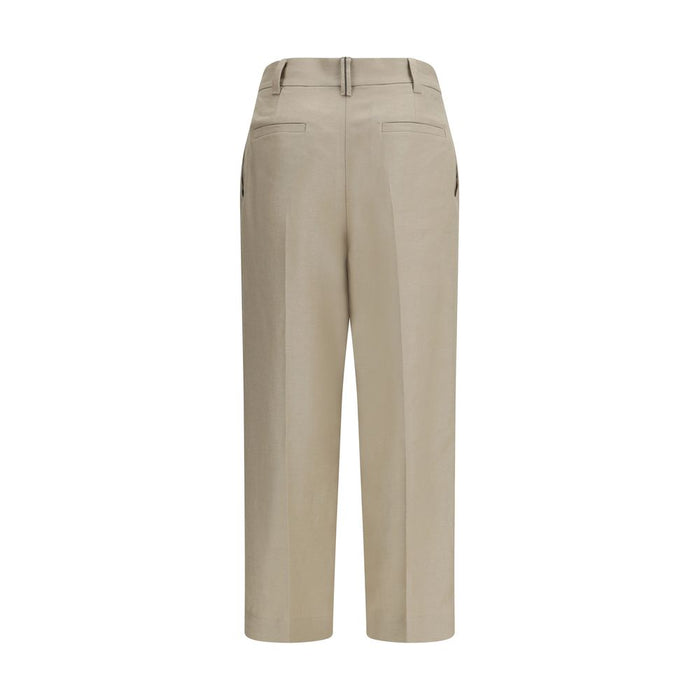 Brunello Cucinelli 100% Linen trousers in beige — view 2