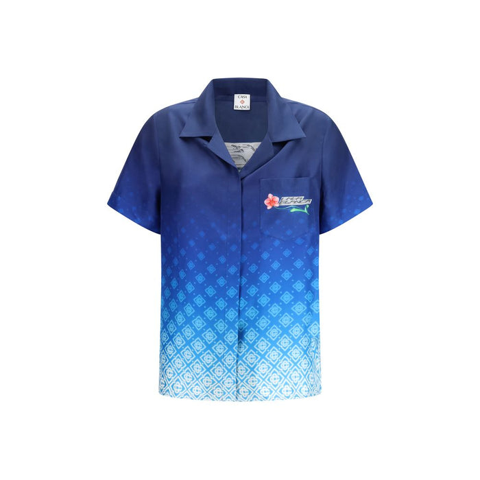 Casablanca 100% Silk shirt in blue