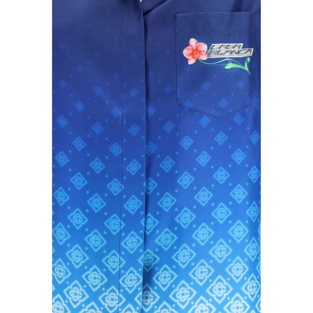 Casablanca 100% Silk shirt in blue — view 3
