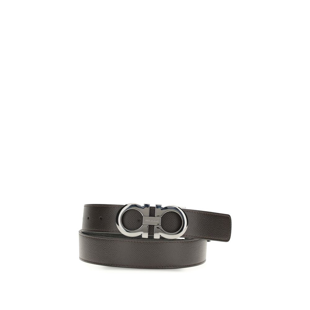 Ferragamo 100% Calf Leather Bos Taurus belt in brown