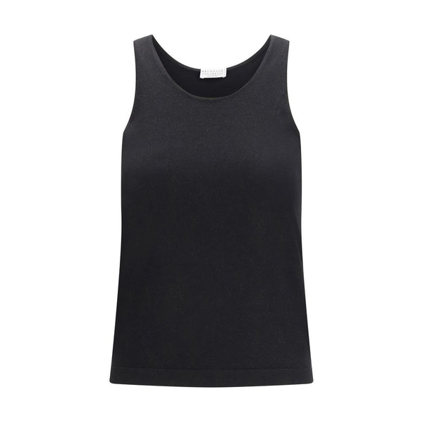Brunello Cucinelli 51% Cashmere tank top in black