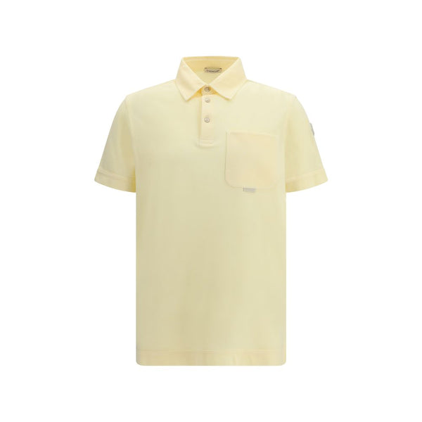 Moncler 100% Cotton polo shirt in yellow