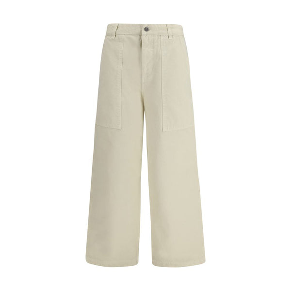 Moncler 100% Cotton cargo pants in beige