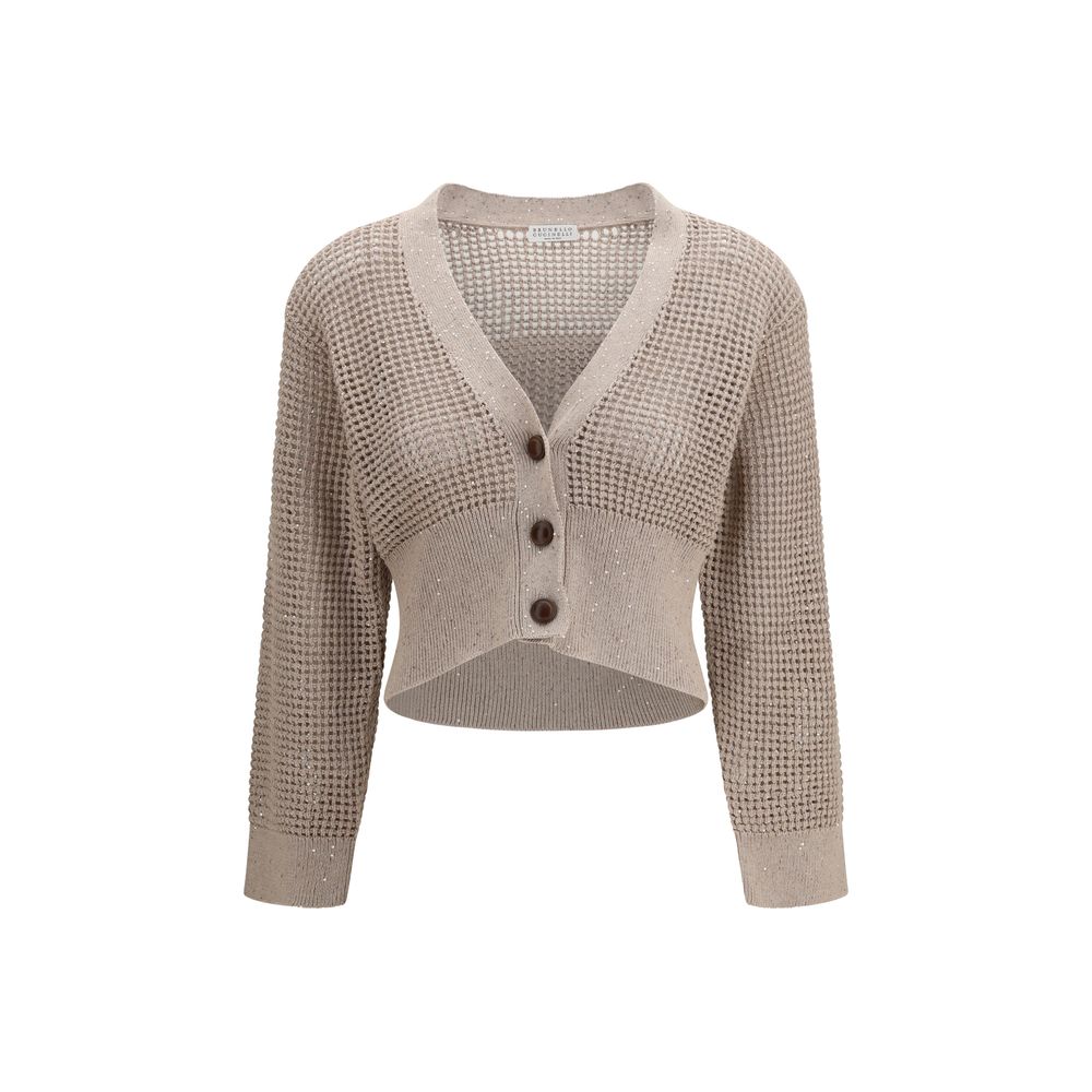 Brunello Cucinelli 96% Cotton 4% Polyester cardigan in beige