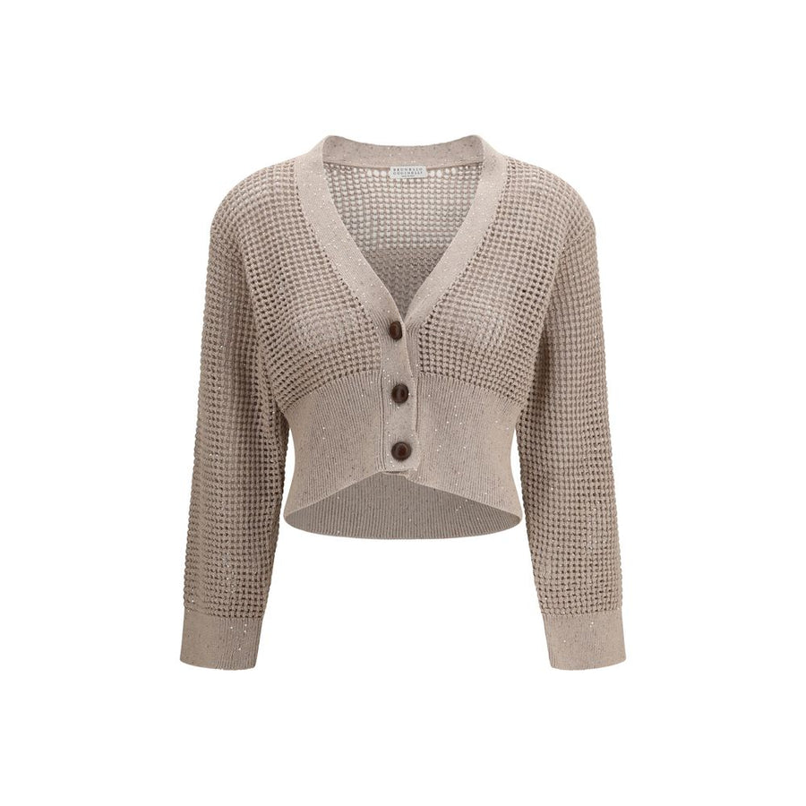 Brunello Cucinelli 96% Cotton 4% Polyester cardigan in beige