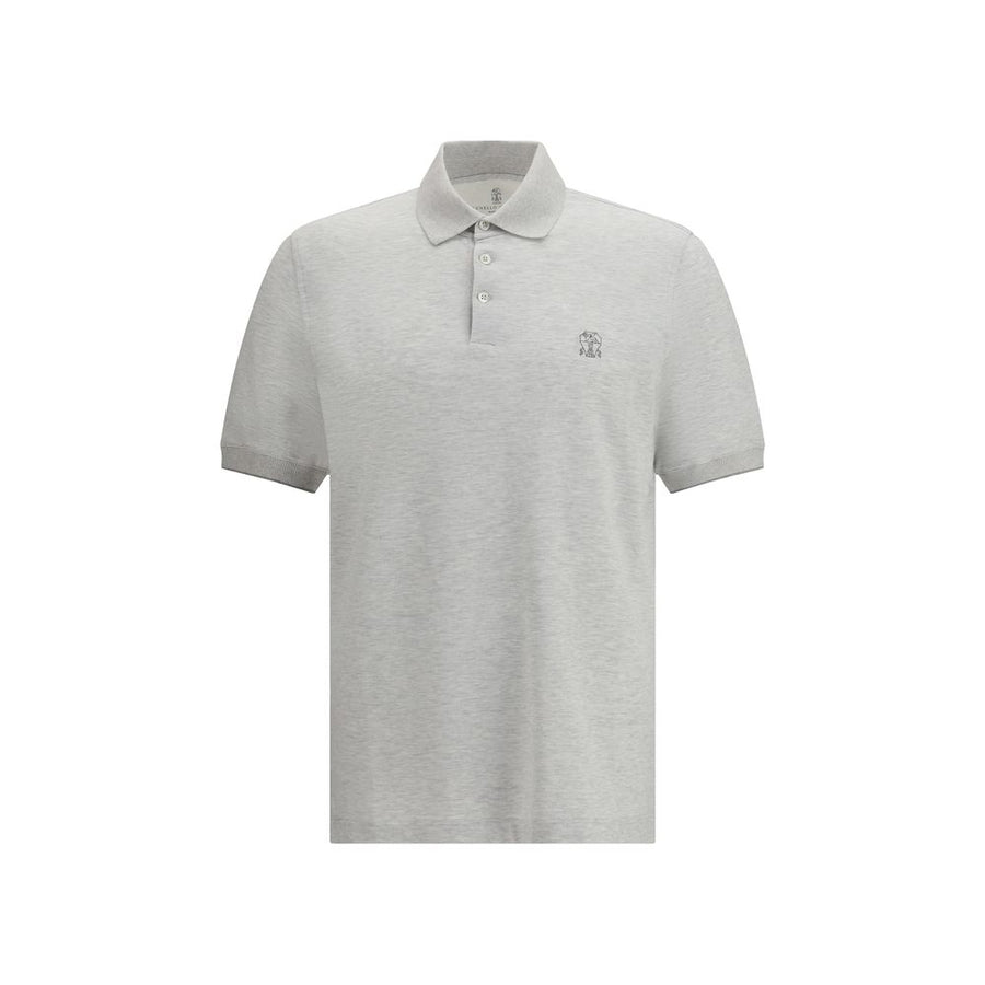 Brunello Cucinelli 100% Cotton polo shirt in gray