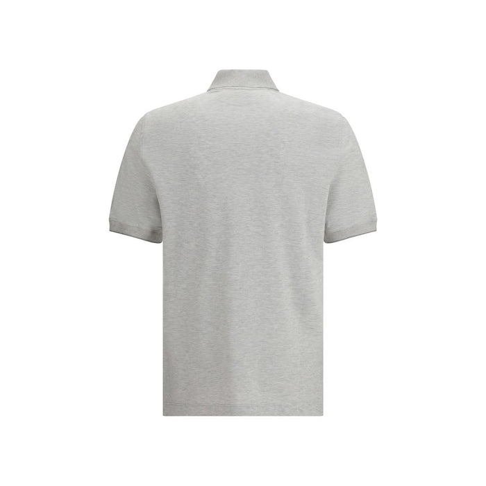 Brunello Cucinelli 100% Cotton polo shirt in gray — view 2