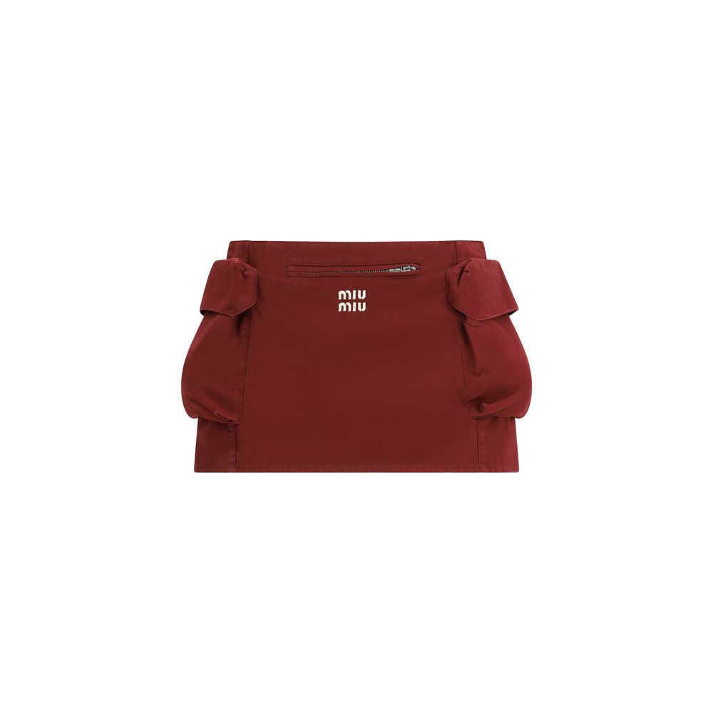 Miu Miu 100% Cotton shorts in red