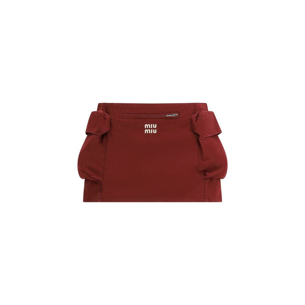 Miu Miu 100% Cotton shorts in red