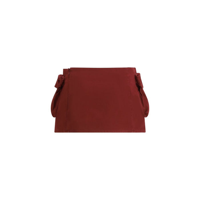 Miu Miu 100% Cotton shorts in red — view 2