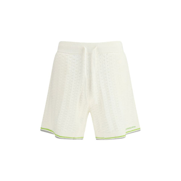 Casablanca 100% Cotton bermuda shorts in white