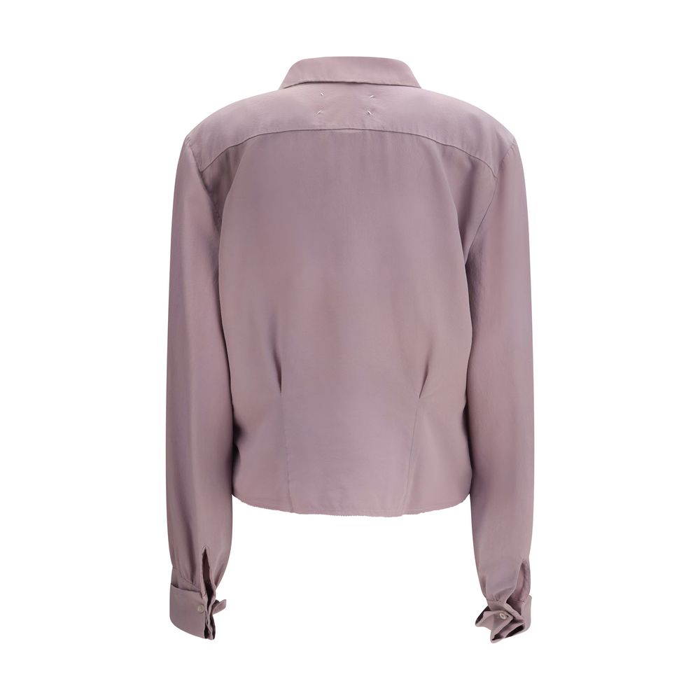 Maison Margiela 100% Silk blouse in purple — view 2