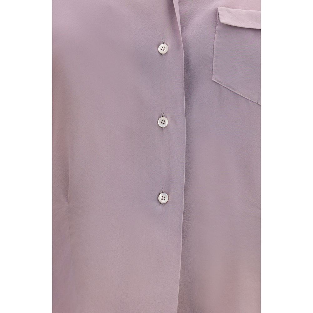 Maison Margiela 100% Silk blouse in purple — view 3