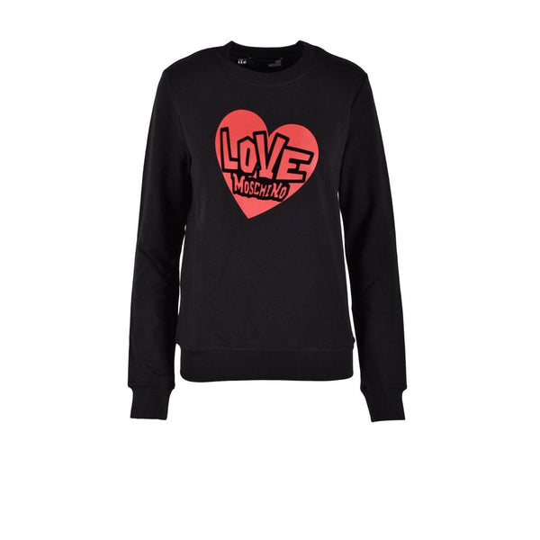 Love Moschino 47% Cotton sweatshirt in black