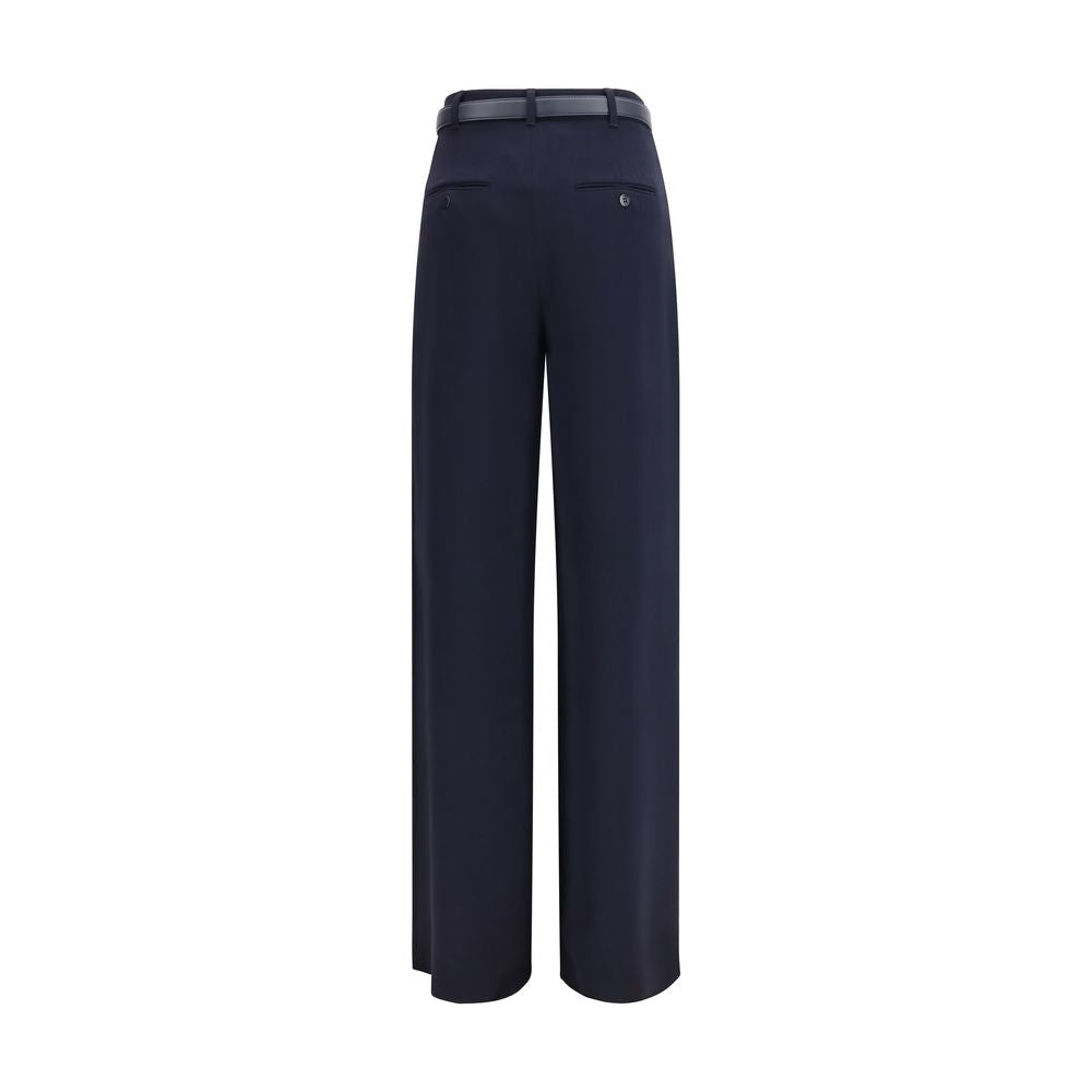 Max Mara 71% Triacetate trousers in navy — view 2