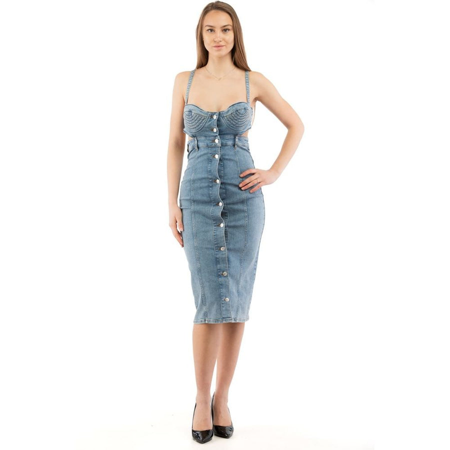Moschino 99% Cotton dress in blue
