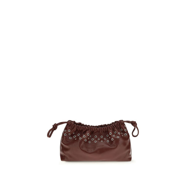 Pierre Hardy 100% Calf Leather Bos Taurus clutch in burgundy