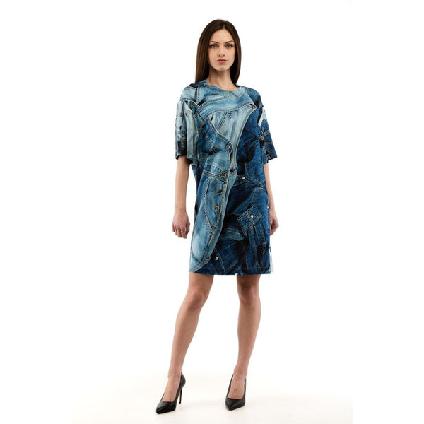 Moschino 95% Viscose dress in blue