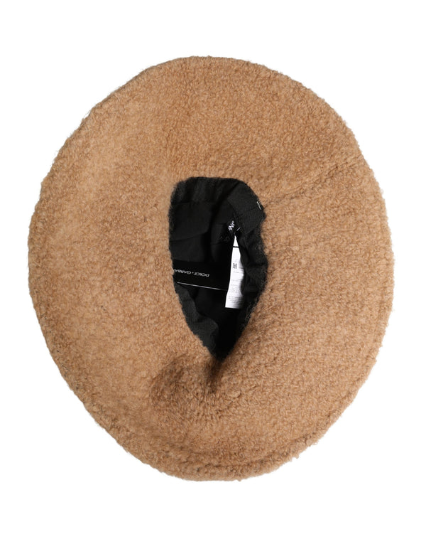 Dolce & Gabbana HAT9878 61% Virgin Wool bucket hat in beige