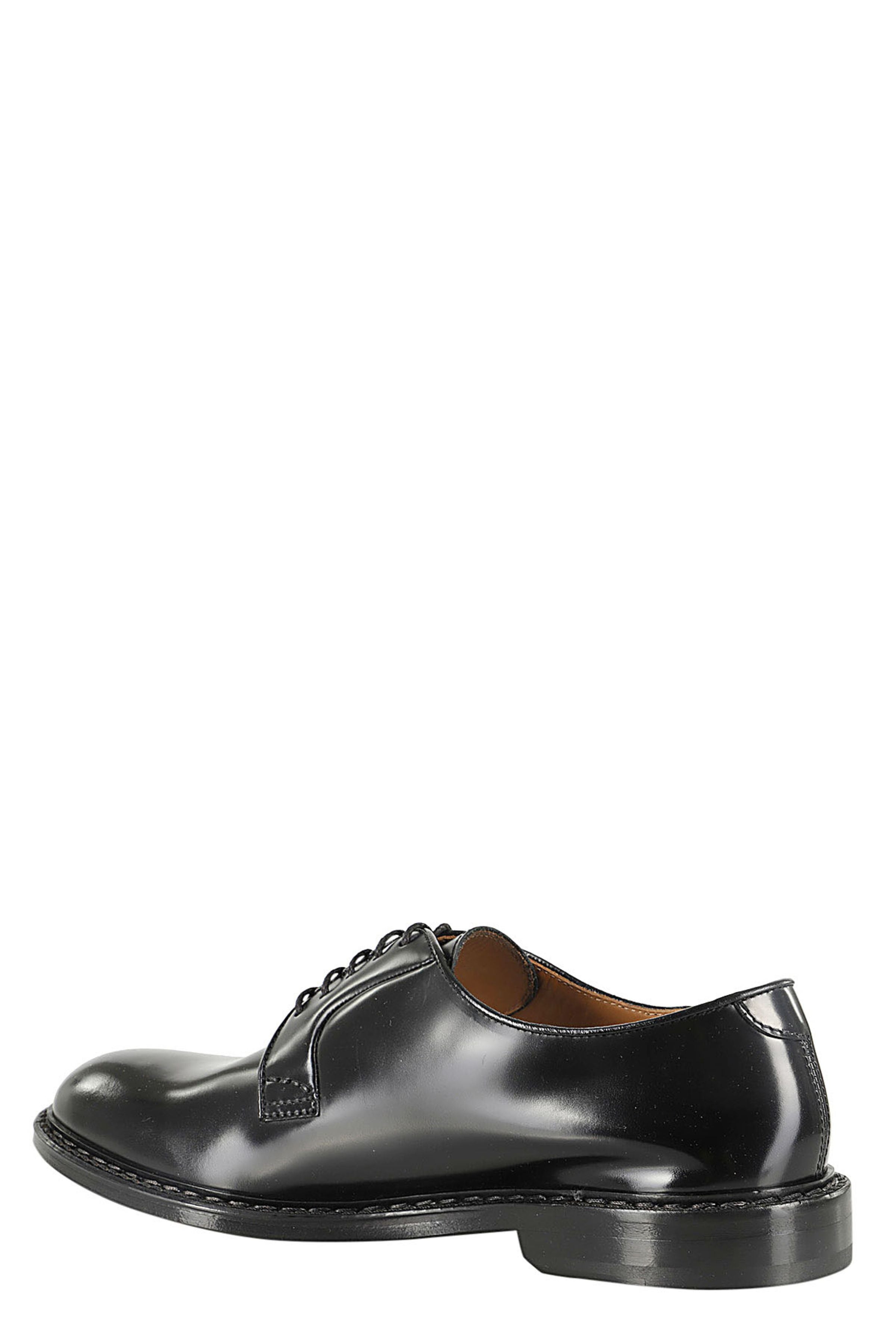 Derby Allacciata Black Leather | Pelle Calzature
