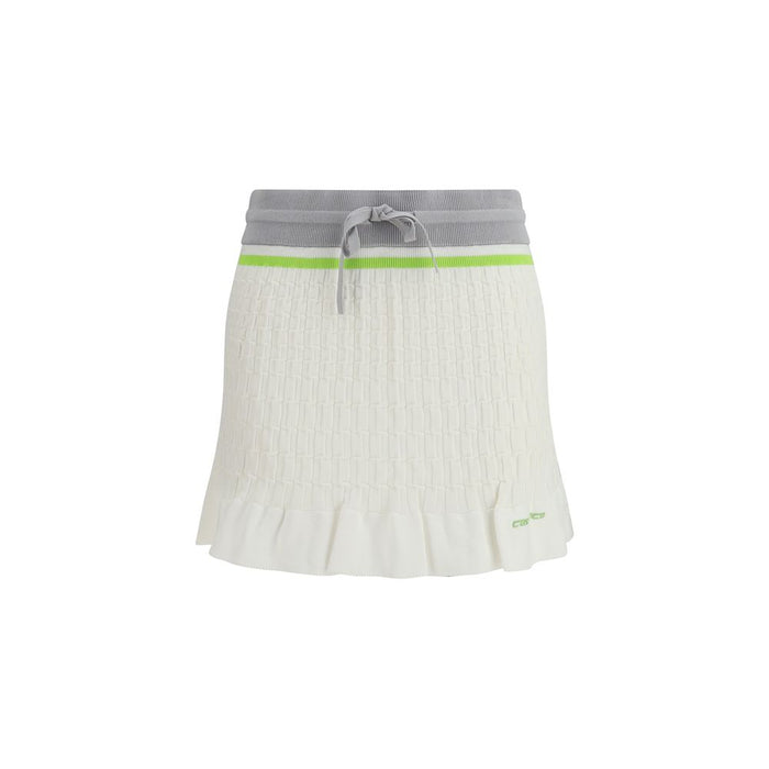 Casablanca 100% Cotton mini skirt in white