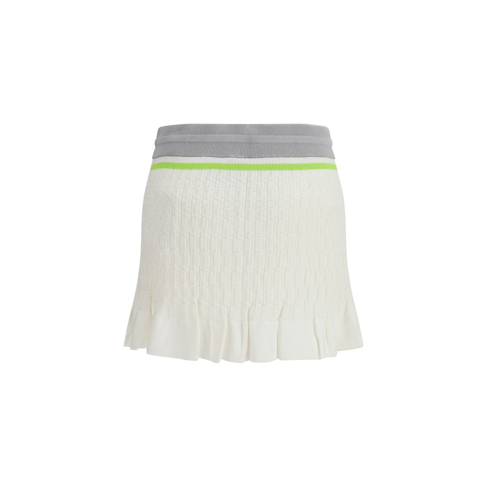 Casablanca 100% Cotton mini skirt in white — view 2